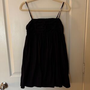 Sunday Best Aritzia Black Smocked Back Mini Dress XS